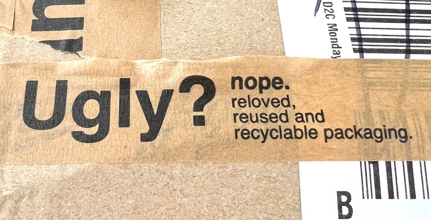 Repurposed packaing that Vicki Shortt uses in her art print business