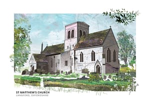 St Matthew's Church Langdon art print by Vicki Shortt 4