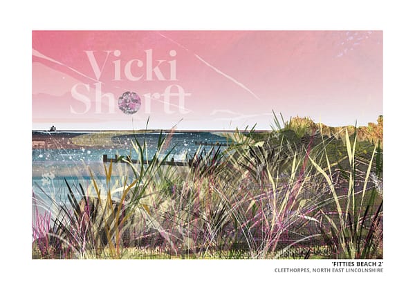Fitties Beach design 2 art print by Vicki Shortt with watermark