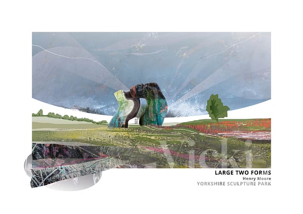 Large Two Forms Sculpture, Yorkshire Sculpture Park Art Print