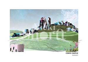 Corfe Castle Art Print