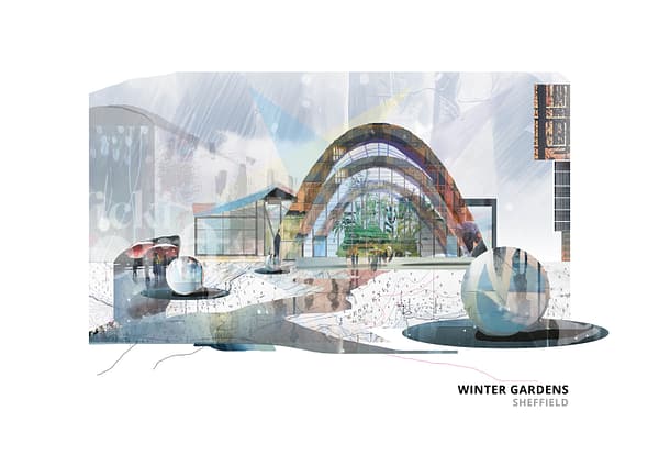 Winter Gardens Sheffield Art Print