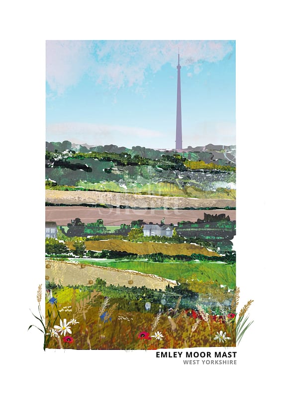Emley Moor Mast Art Print