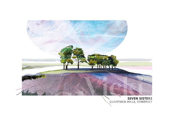 Seven Sisters, Quantocks Art Print