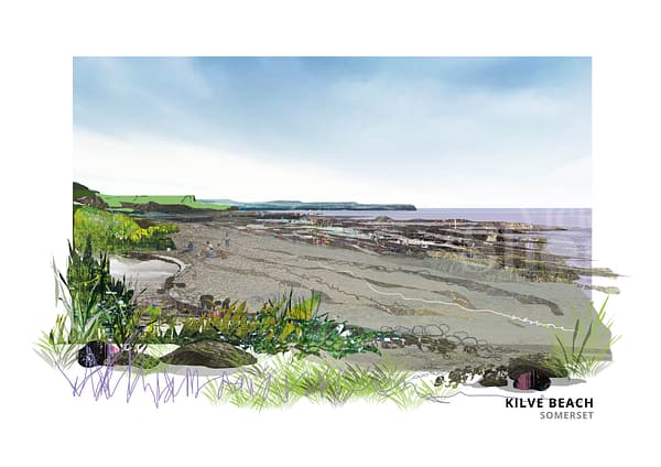 Kilve Beach Art Print