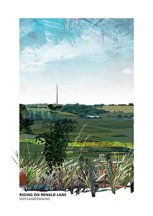 Riding on Renald Lane Art Print