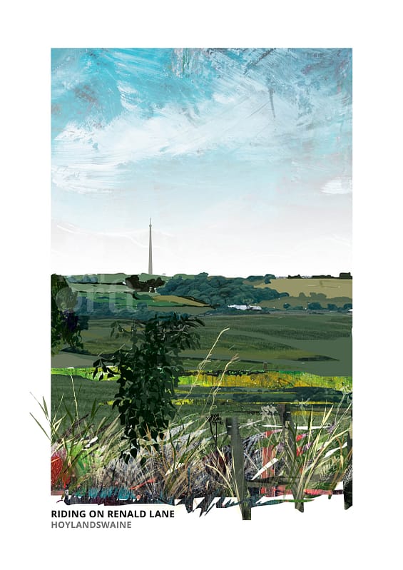Riding on Renald Lane Art Print