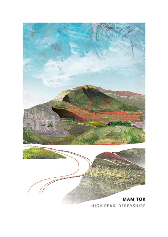 Mam Tor, Derbyshire Art Print