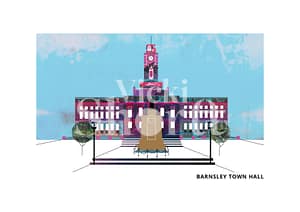 Barnsley Town Hall Art Print